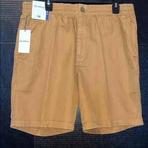 Caribbean Men's Tan Flat Front Shorts